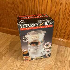 Salton Vitamin Bar Two-tier Food Steamer and Rice Cooker